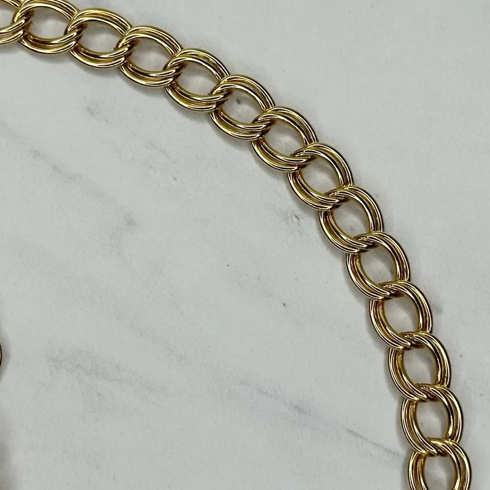 Gold Tone Chain Belt Tassel Charm Y2K Festival Style Extra Small/Small ✨